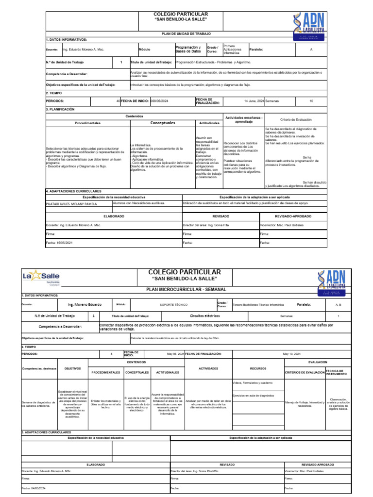 Plan Pud - 1 3ro Soporte Tec | PDF | Corriente eléctrica | Ingenieria ...