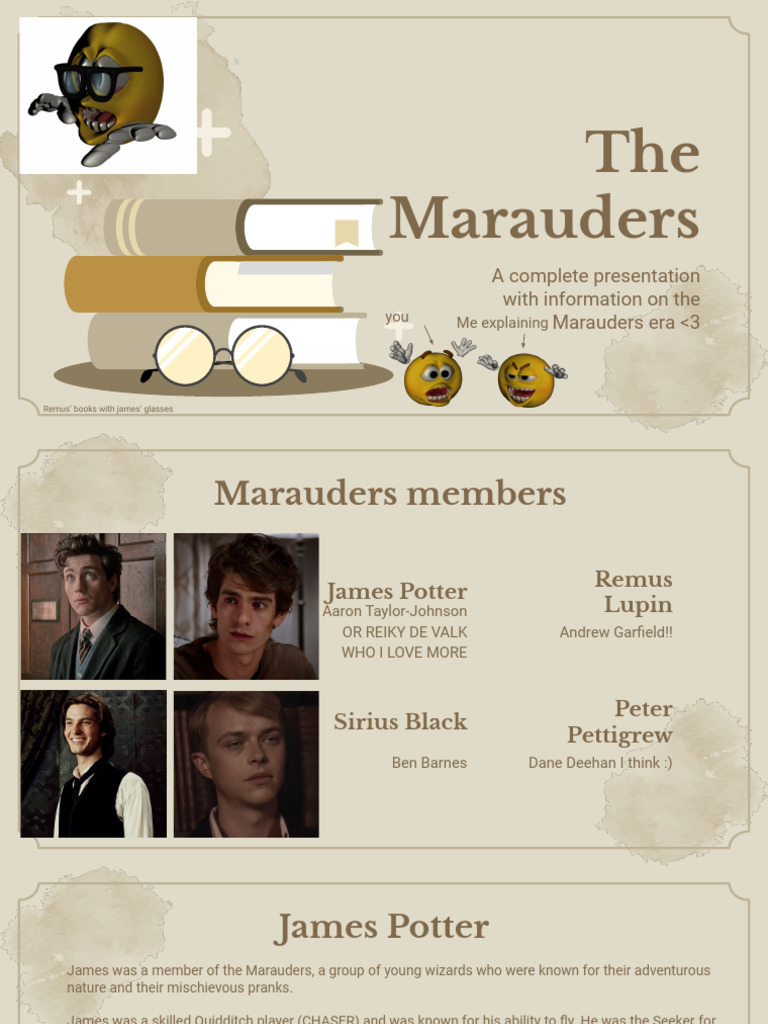 The Marauders Era: Characters & Pranks | PDF | General Fiction