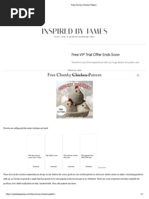 Free Chunky Chicken Pattern
