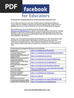 Download Facebook 101 Using Facebook as a Professional Development Tool by Facebook for Educators SN74977515 doc pdf