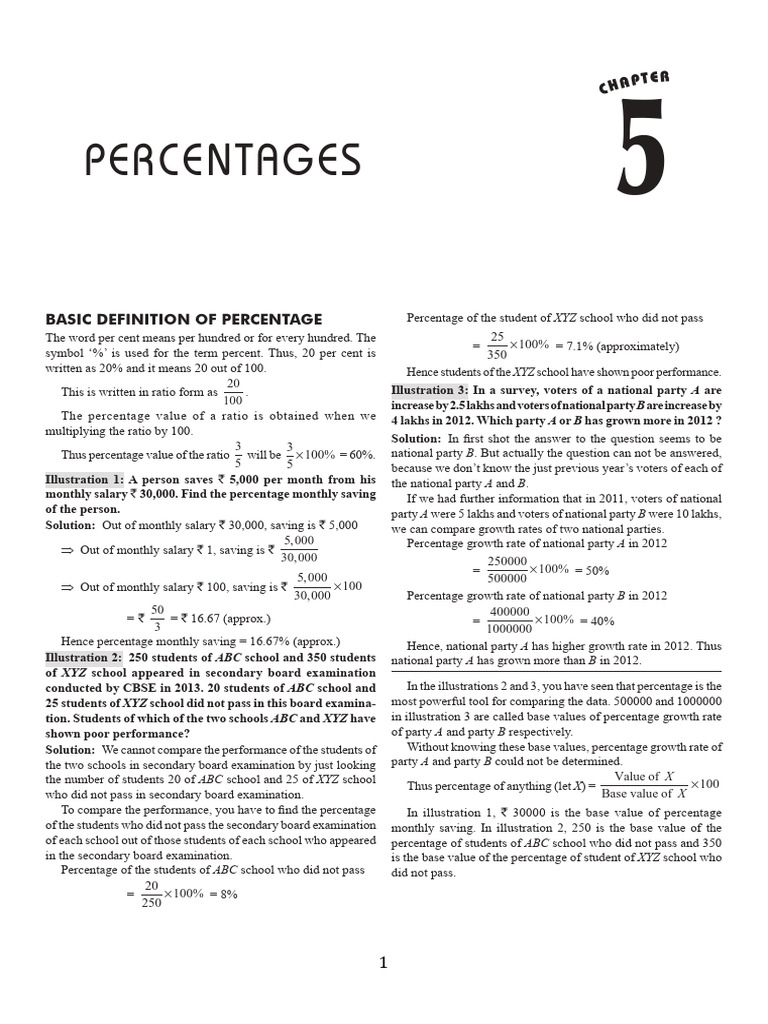 Percentages | PDF | Percentage | Economies