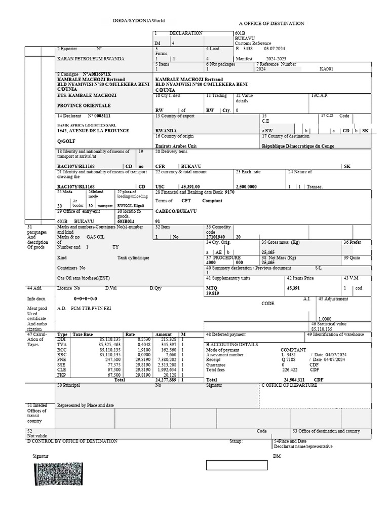Declaration | Download Free PDF | Business | Trade