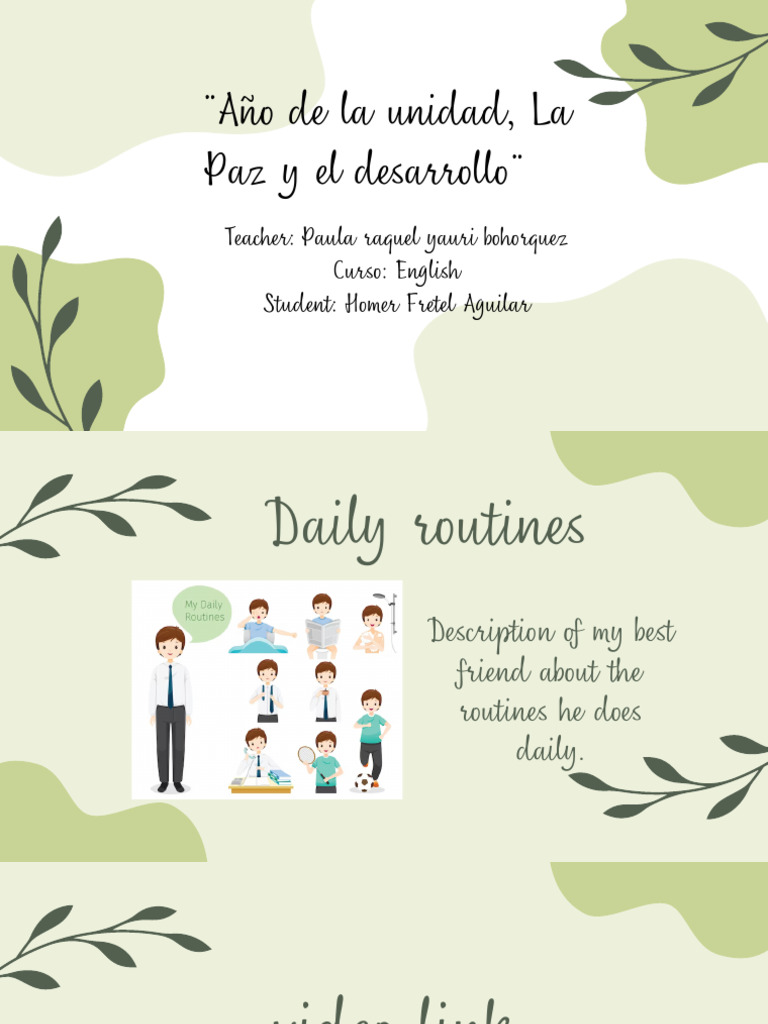 Daily Routines of My Best Friend | PDF | Foreign Language Studies
