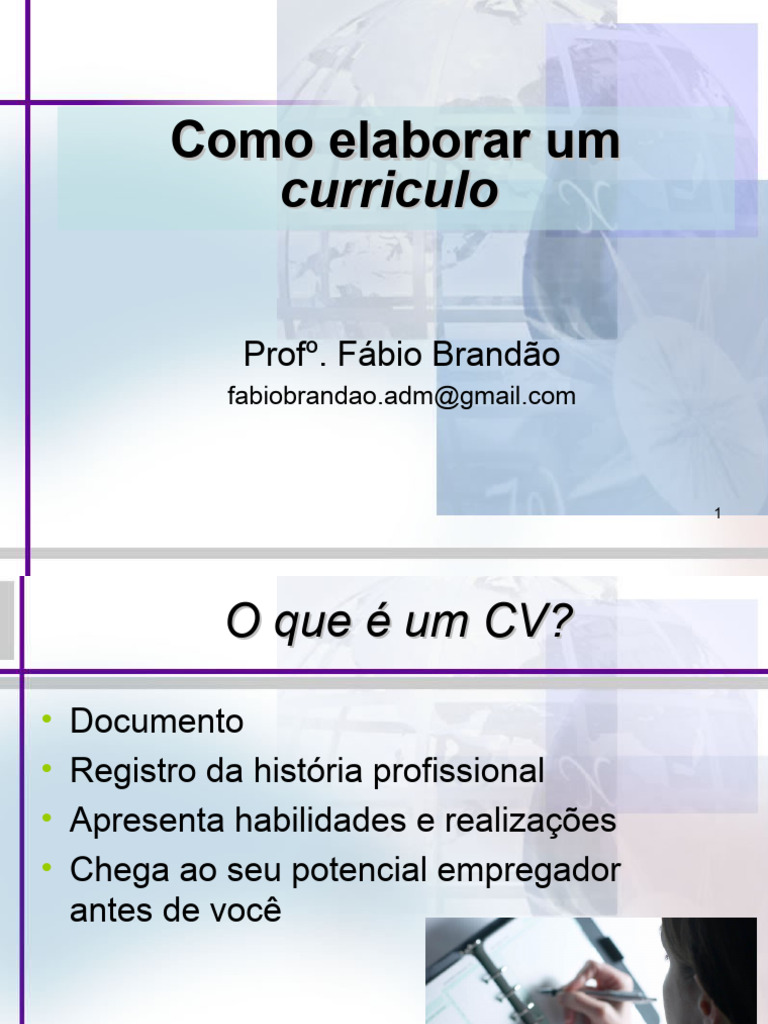 Como Elaborar Um Currículo | PDF | Contabilidade | Tesouro