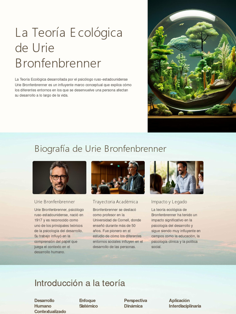 La Teoria Ecologica De Urie Bronfenbrenner Pdf Sicología Teoría
