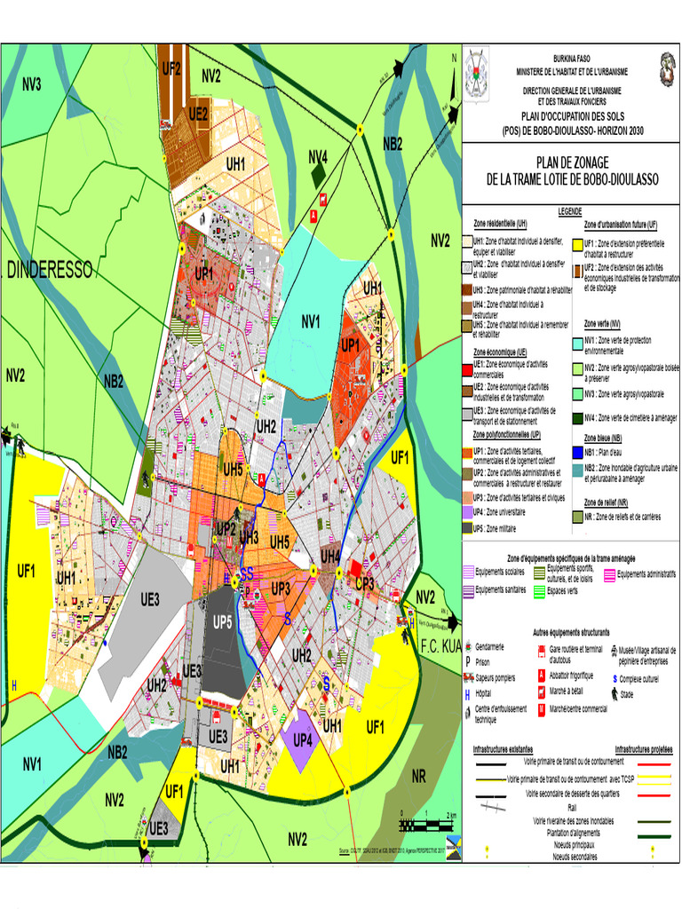 Plan de zonage de Bobo-Dioulasso 2030 | PDF | Urbanisation | Urbanisme