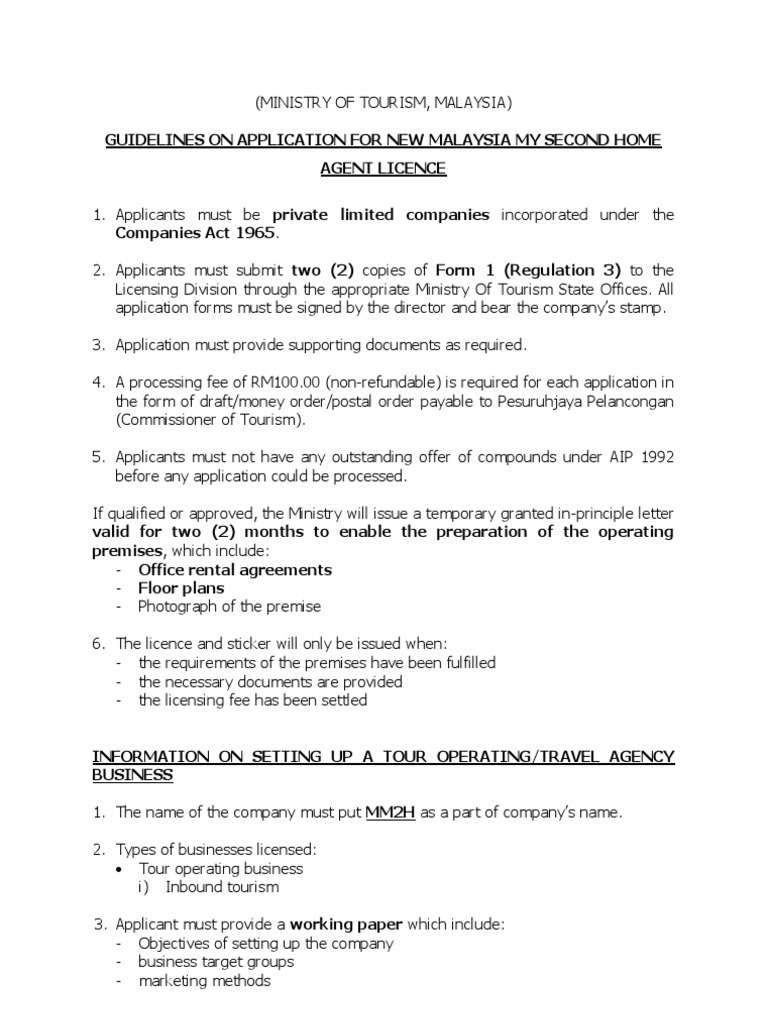 Guidelines For New Application Mm2h Agent License PDF License