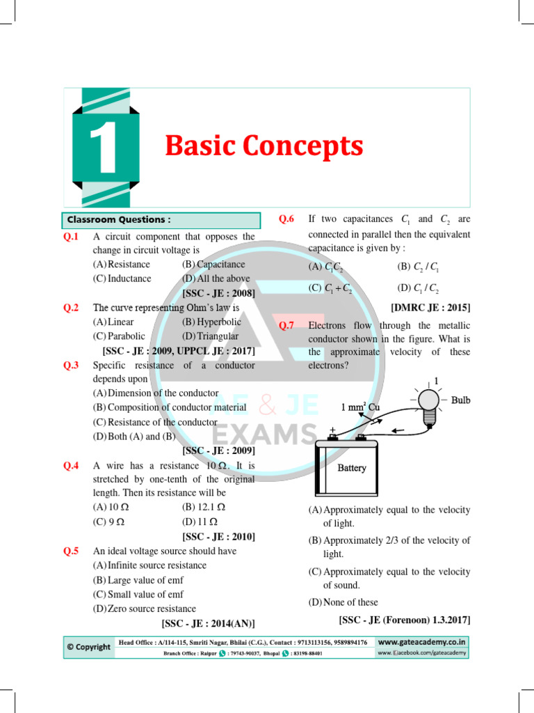 025a7b804f015-Chapter 1 Basic Concepts | PDF | Electrical Resistance ...