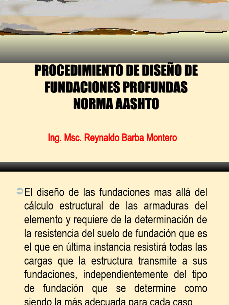 Diseño de Fundaciones Profundas AASHTO | PDF | Fundación profunda ...