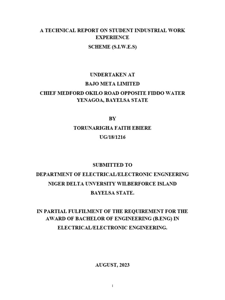 Internship report pdf capacitor electrical network