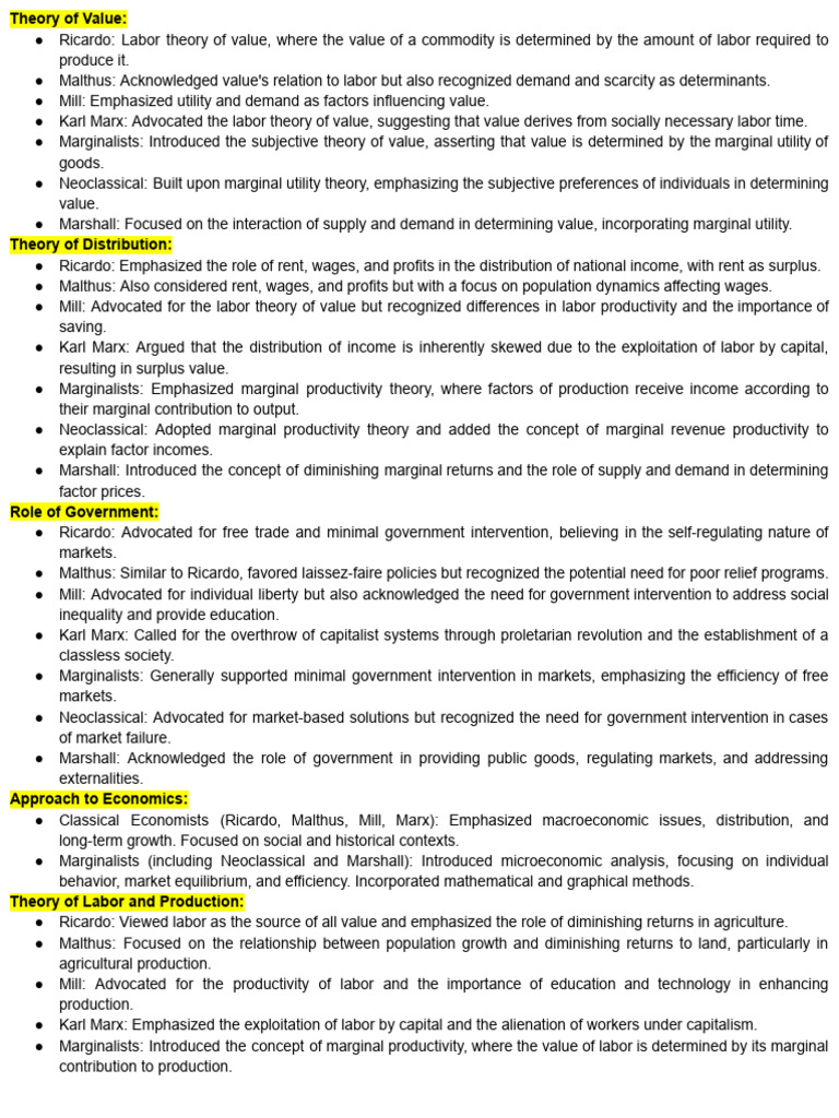 Comparison Heterodox - Mainstream | PDF | Economics | Neoclassical ...