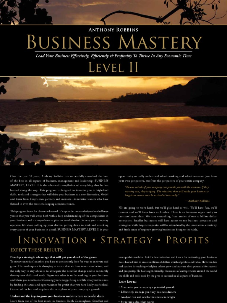 137403 Business Mastery II Brochure_LR Marketing Strategic Management