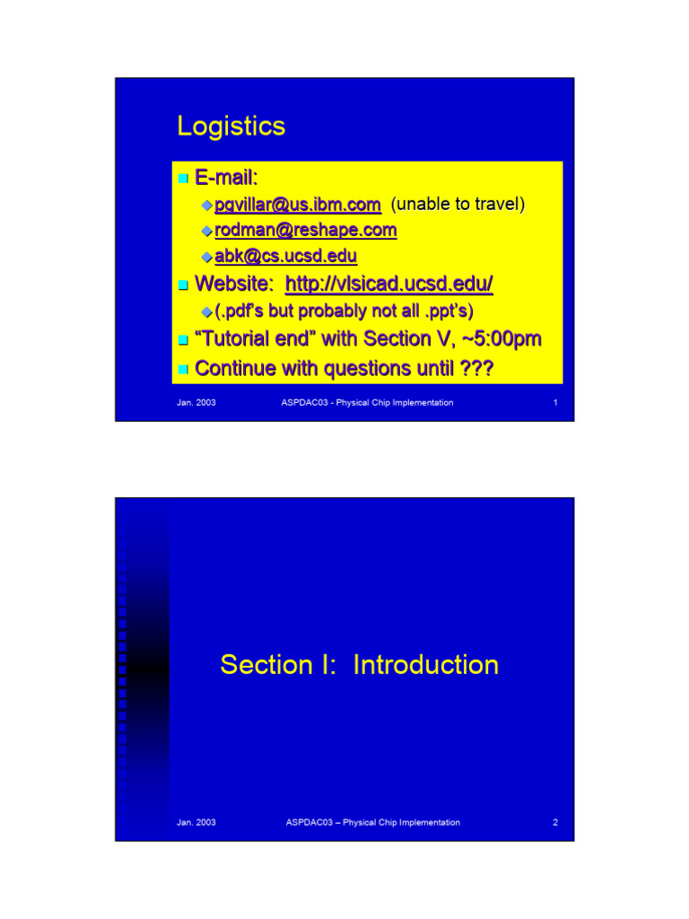 Aspdac2003 Section1 Final | PDF | Integrated Circuit | System On A Chip