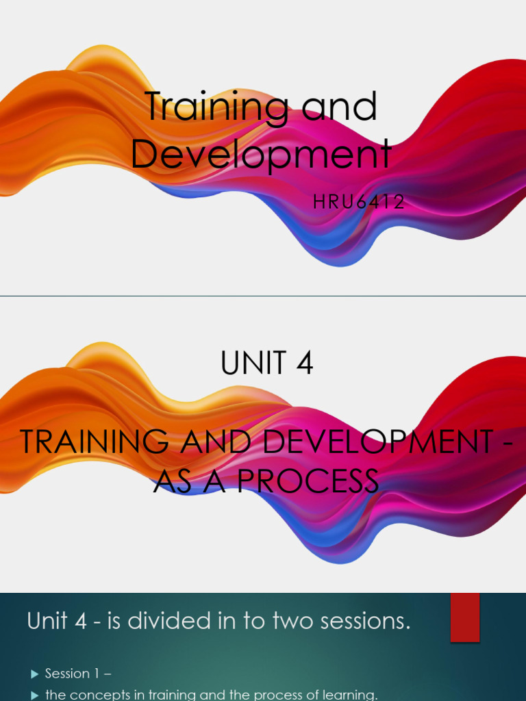 Training and Development Process Overview | PDF | Learning | Theory