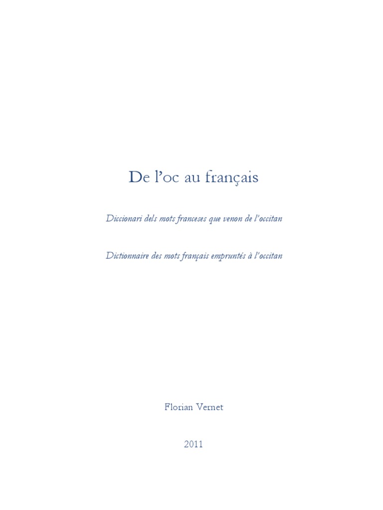 Dictionnaire Final | PDF | Langue française | Langues