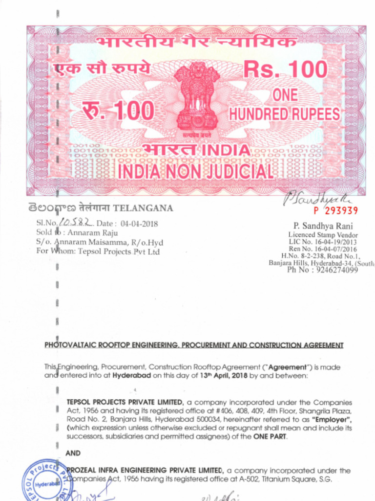 Prozeal EPC Agreement | PDF