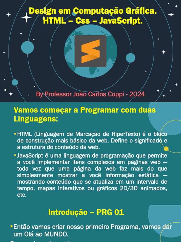 Introdução ao Design em HTML e JavaScript | PDF | Script Java | Rede ...