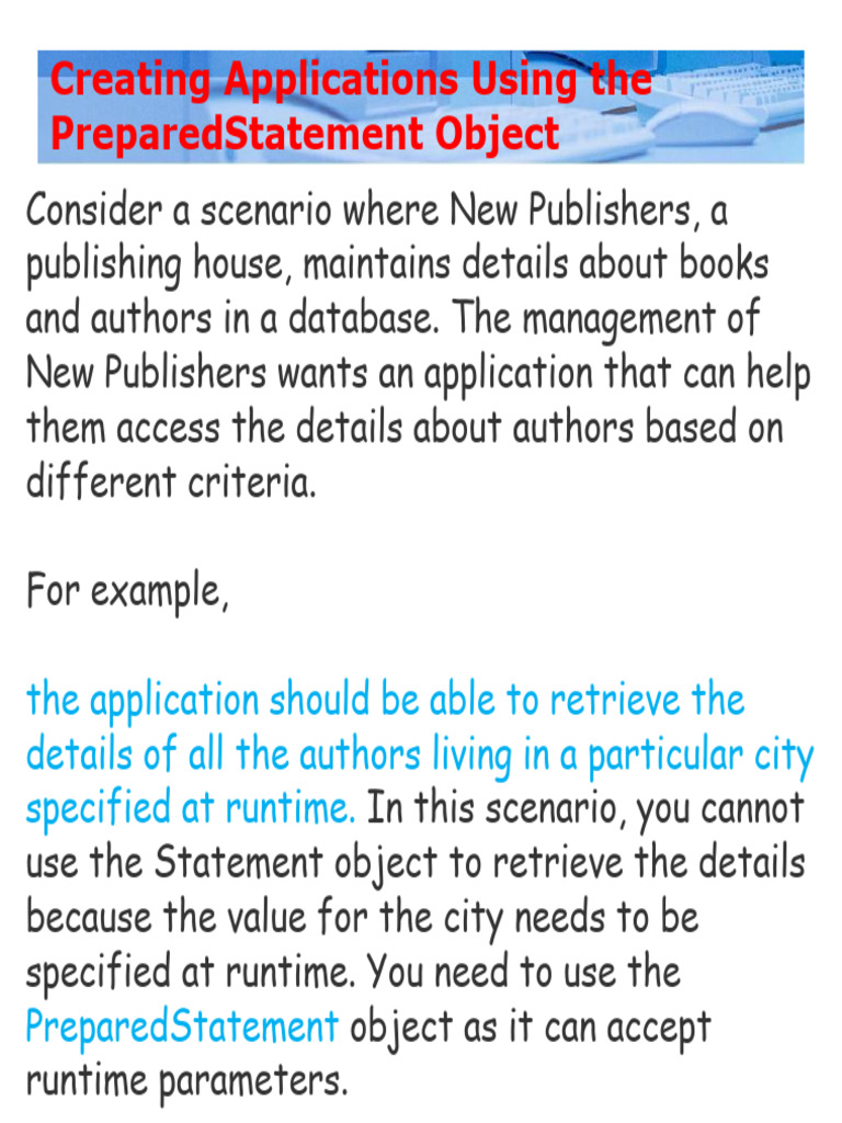 Creating Applications Using Advanced Features of JDBC | PDF | Database ...