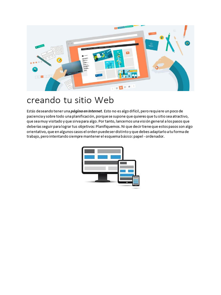 Creando Tu Sitio Web | PDF | Red mundial | Internet y web