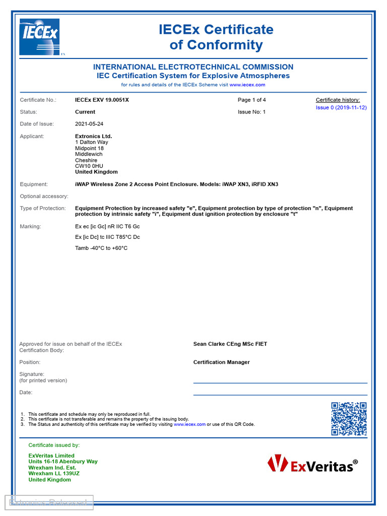 iWAP-XN3-IECEx-Certificate_-X1236422 | PDF | International ...