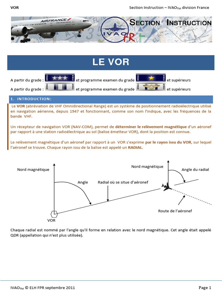 Système VOR en navigation aérienne | PDF | Radio | Technologies de l ...