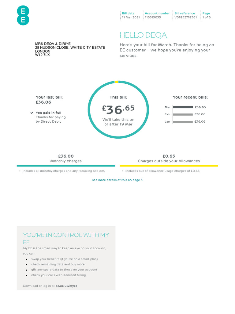 Hello Deqa: You'Re in Control With My EE | PDF | Roaming | Credit Card