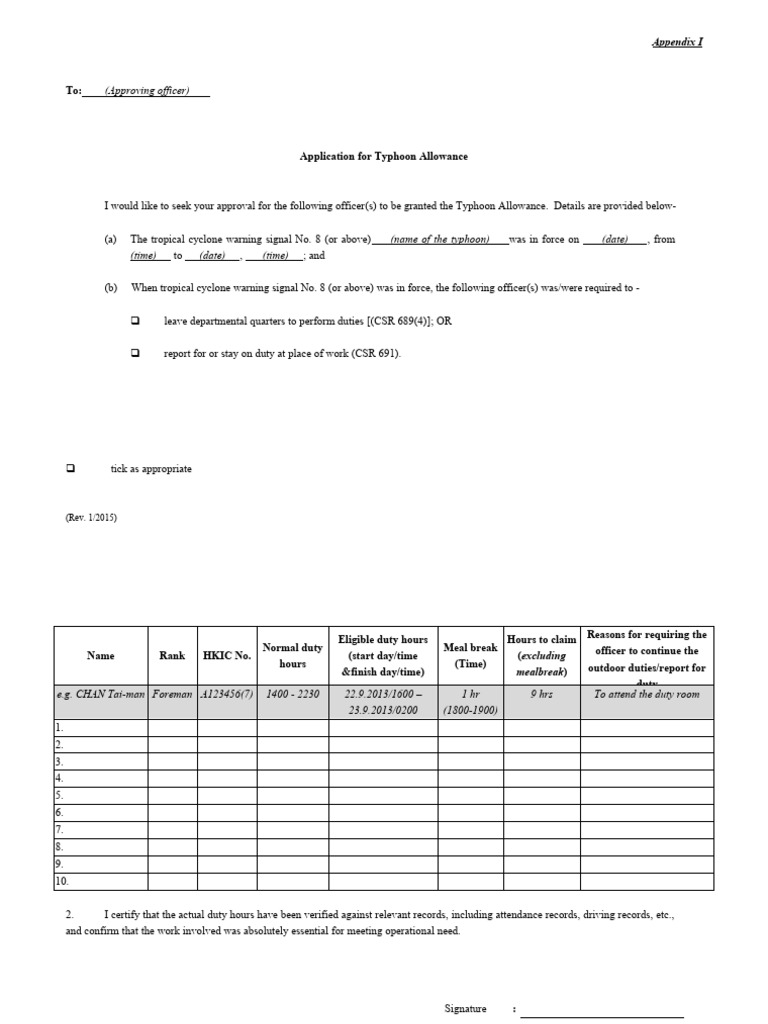 Appendix I (Eng) - Revised Jan 2015 | PDF | Typhoon | Natural Hazards