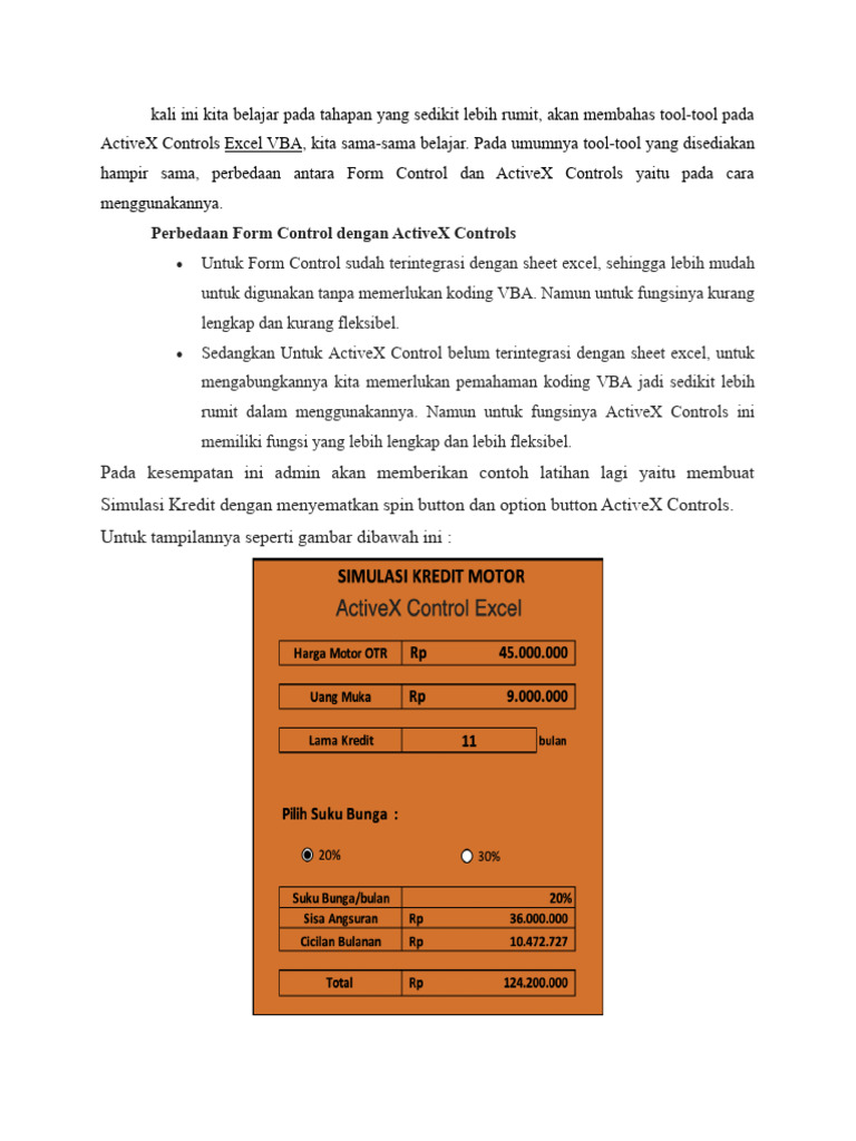 Panduan ActiveX Controls di Excel VBA | PDF | Bisnis | Pengelolaan ...