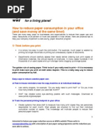 Paper Saving Tips