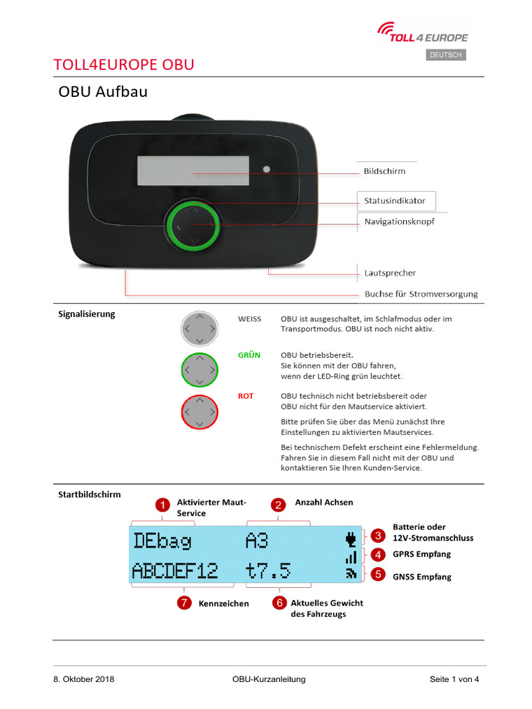 Obu-Quick Guide v1.0 de | PDF