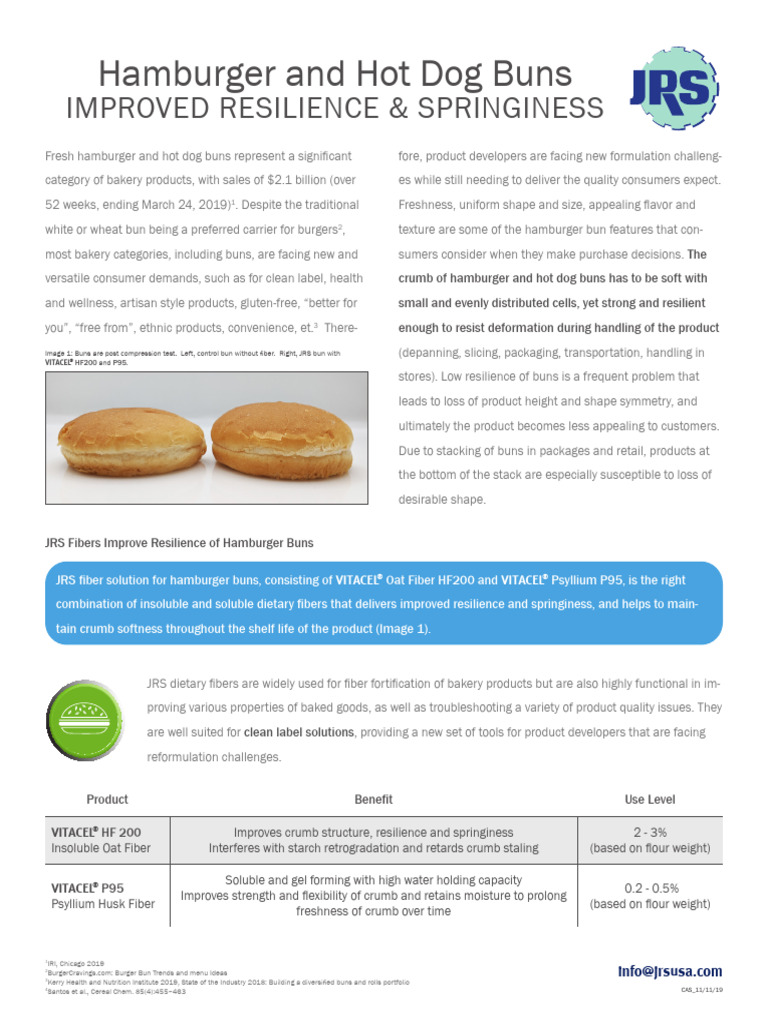 Jrs Usa Bun Resilience and Springiness | PDF | Dietary Fiber | Diet ...