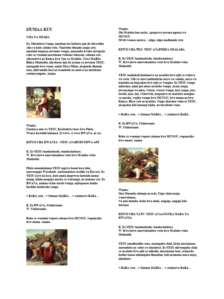 Njia Ya Msalaba | PDF