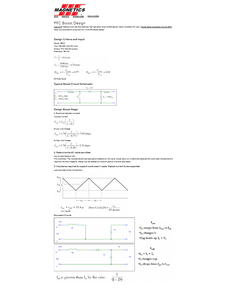 Magnetics - Kool Mu Cores Manufacturer | PDF | Inductance | Inductor