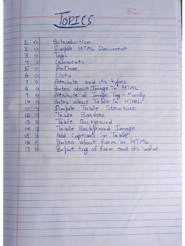 HTML - Notes | PDF