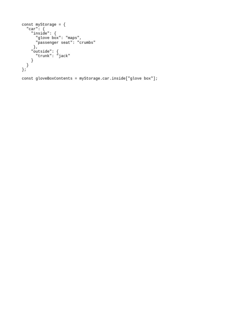 Accessing Nested Objects | PDF