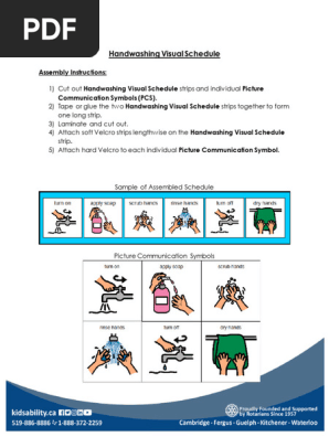 Handwashing Visual Schedule Printable Resource