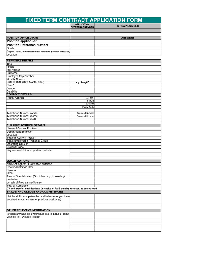 TRANSNET FIXED TERM CONTRACT APPLICATION FORM 2025 visual data 6