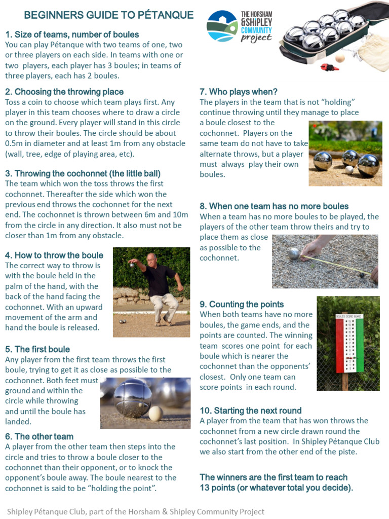 Beginner's Guide to Pétanque Rules | PDF | Throwing | Athletic Sports