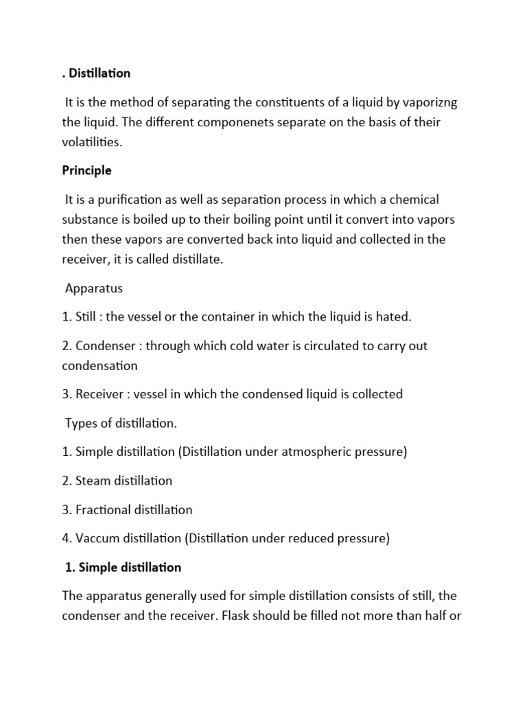 Exsiccation Process and Applications | PDF | Distillation | Liquids
