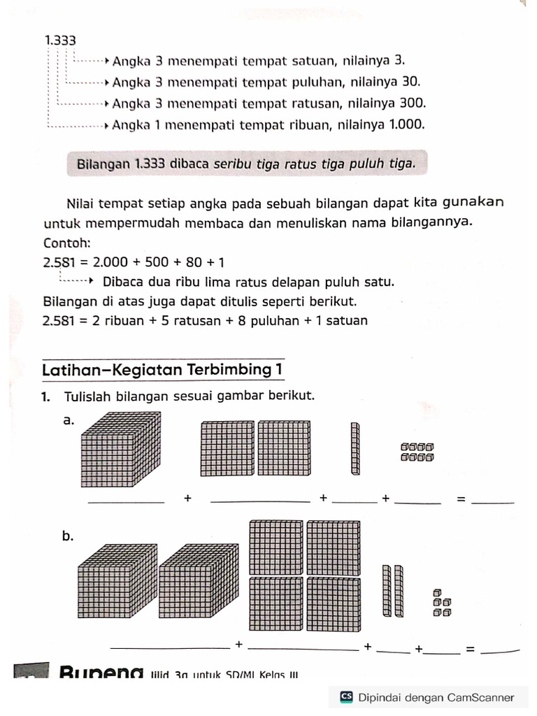MTK Kelas 3 Bab 1 | PDF