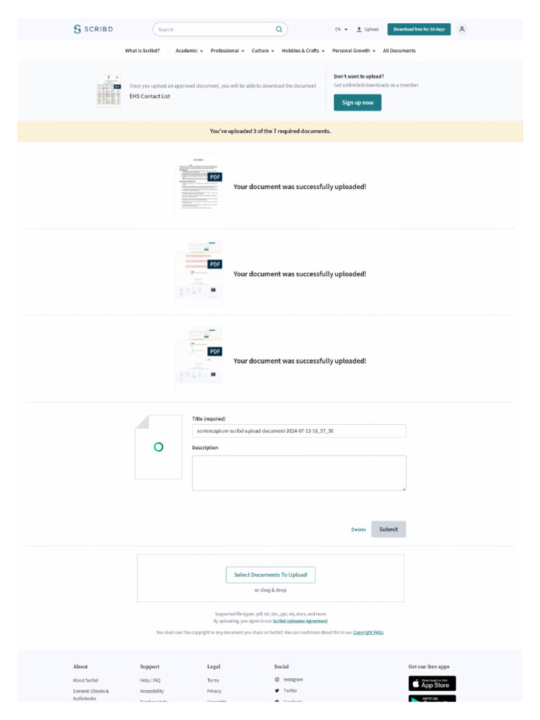 Upload Document And Edit
