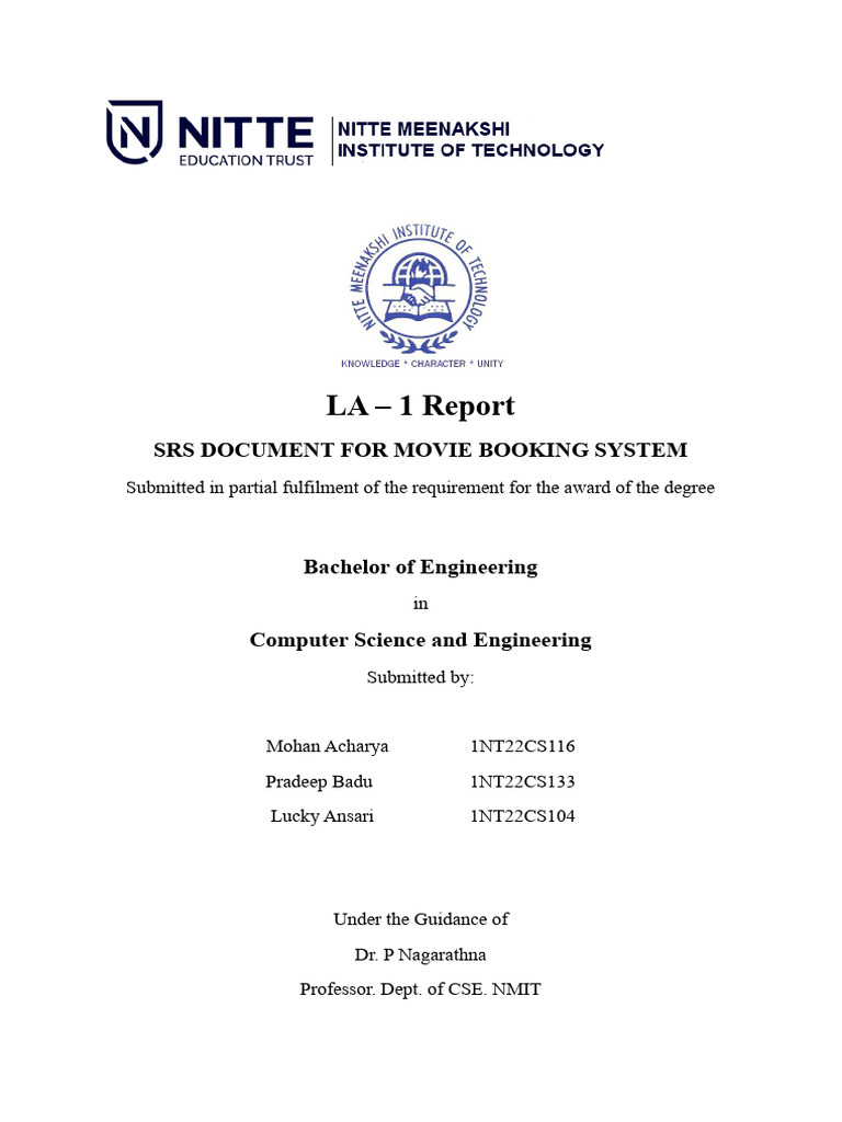 Movie Booking System SRS Document | PDF | Graphical User Interfaces ...