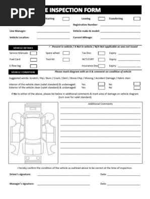 Vehicle Inspection Form