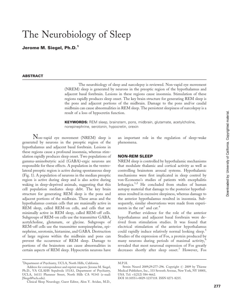 11.mecanismos-2 0 | PDF | Rapid Eye Movement Sleep | Sleep