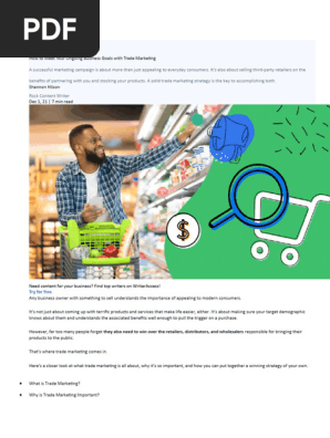 Business Goals with Trade Marketing
