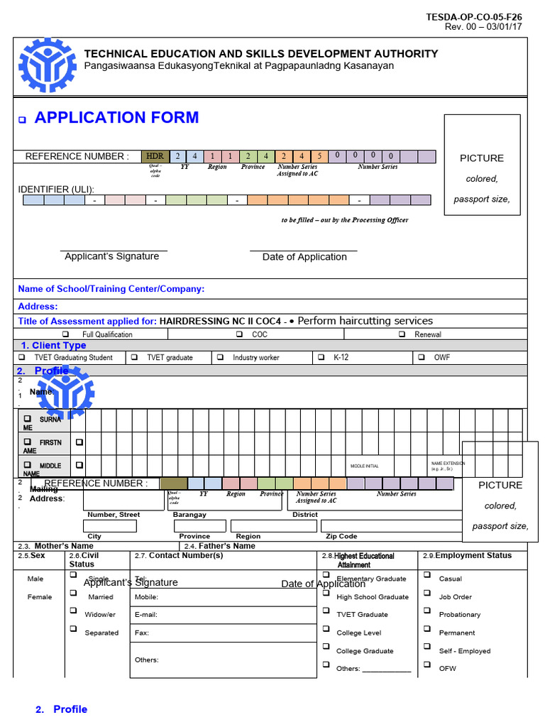 Coc 4 Application Hairdressing PDF