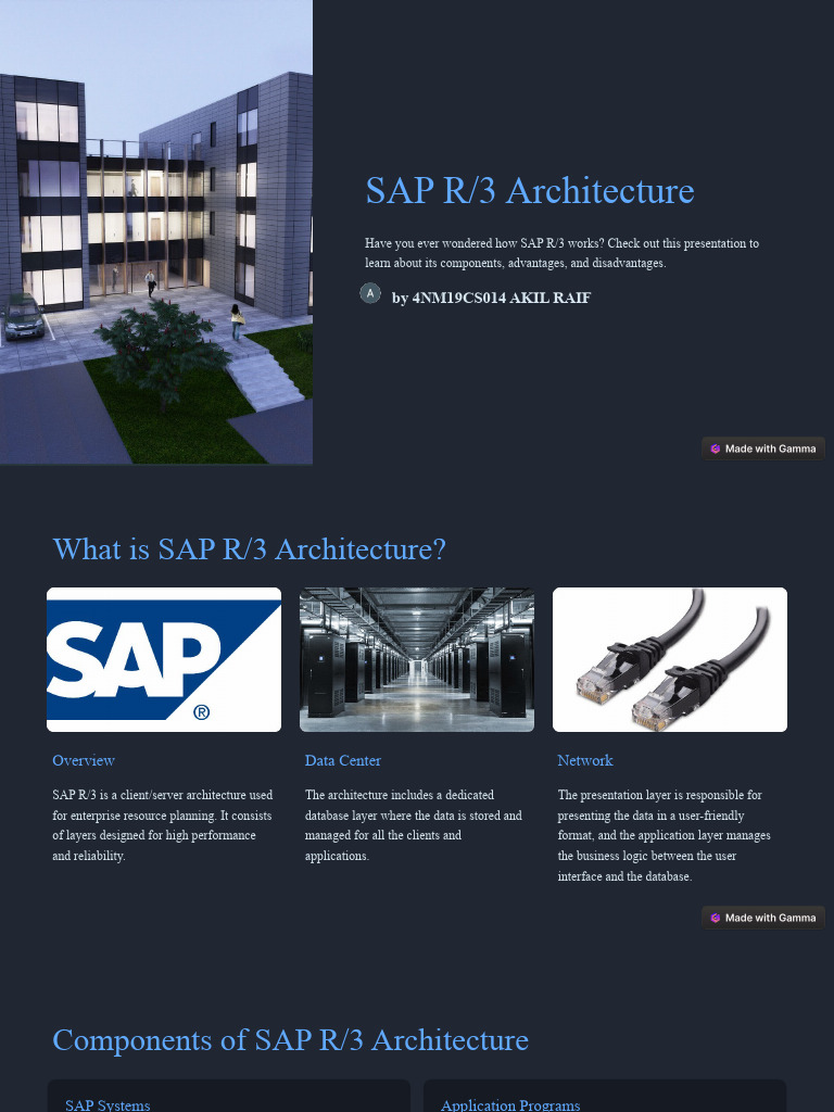 SAP R3 Architecture | Download Free PDF | Databases | Relational Database