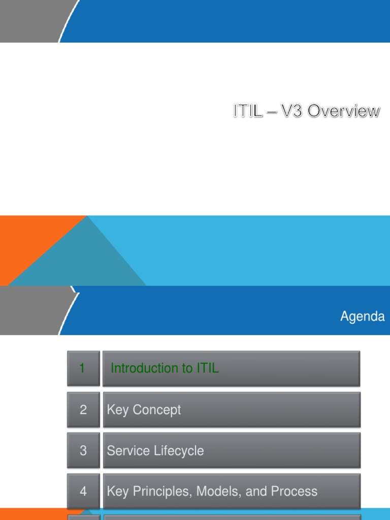 ITILv3 Overview All Part1 | Business Process | Itil