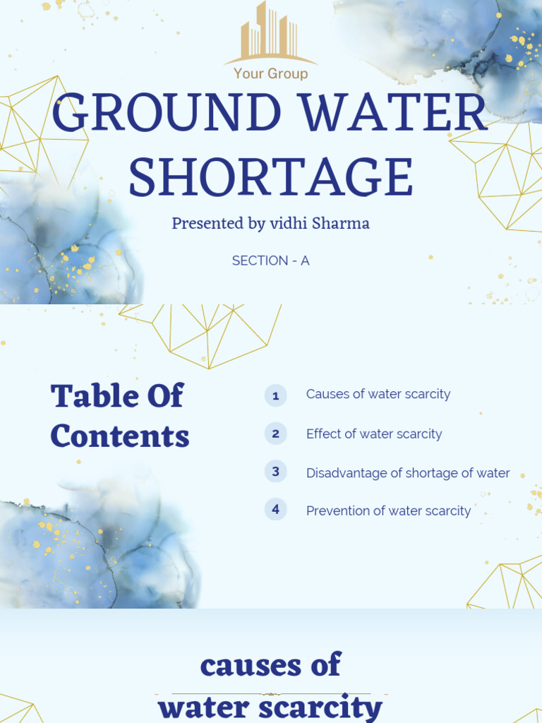 Causes and Effects of Water Scarcity | PDF | Wellness | Science ...