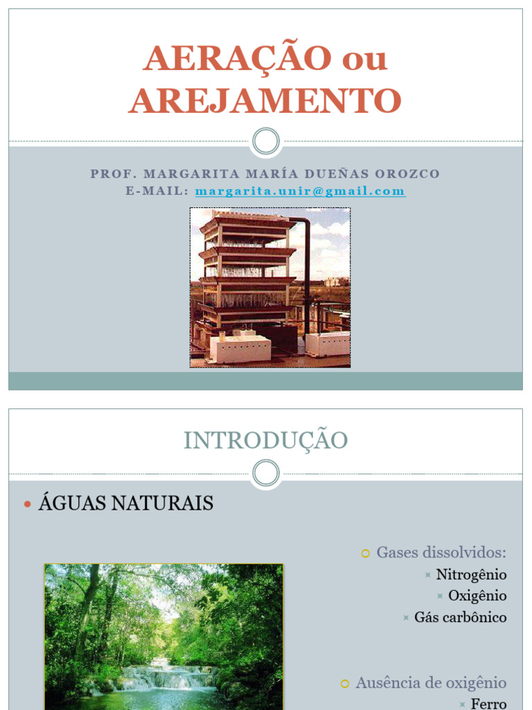 Aeração de Água: Processos e Tipos de Aeradores | PDF | Dióxido de ...